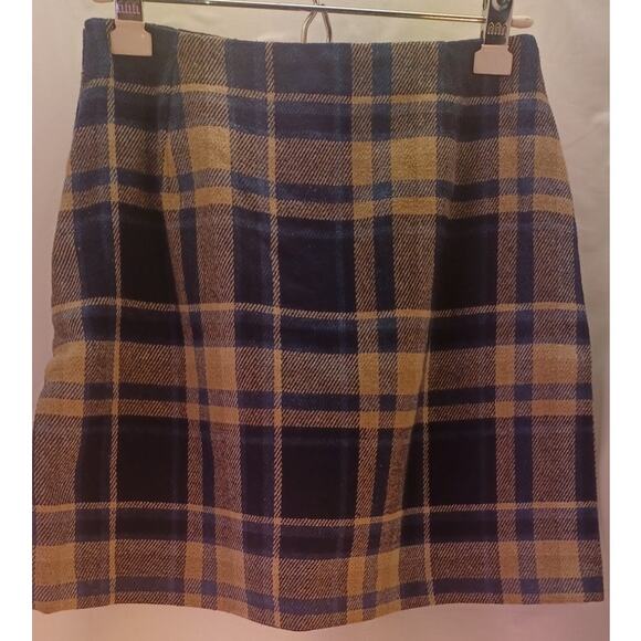 Vintage Bentley Plaid Wool Blend Mini Skirt Women's Small Preppy Academia 90s - Picture 4 of 6